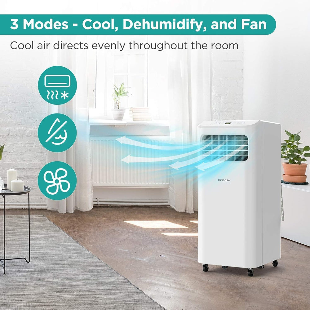 Hisense Portable Air Conditioner 6,000 BTU Cooling Dehumidifier Fan for Small...