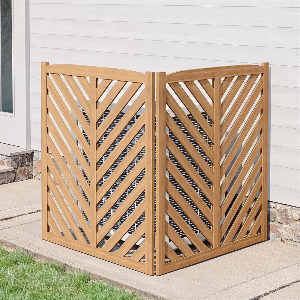 BELLEZE Privacy Fence Panels for Outside, Wooden Air Conditioner Fence Pool E...