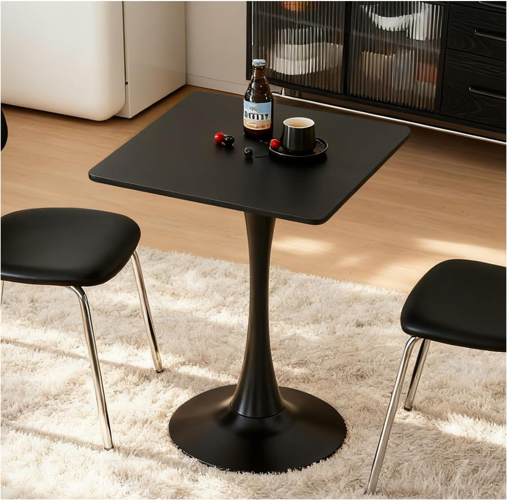 Square Dining Table, 24" Tulip Table (Black)