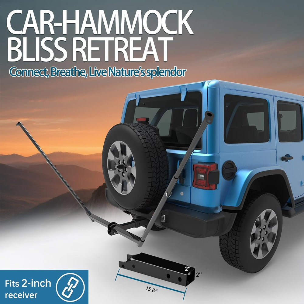 Tire Mount Hammock Stand - Fits Vehicle Tire & 2in Hitch Receiver - Inclu...
