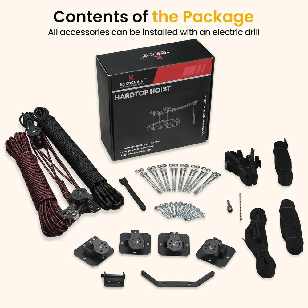 Cargo Box Ceiling Storage Hoist,180lbs Pulley System for Overhead Garage Ceil...