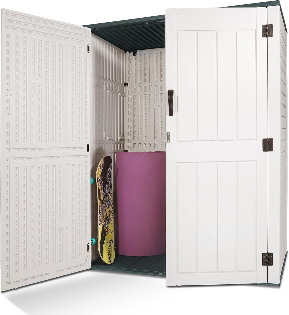 Outdoor Storage Cabinet, 52 Cu ft Resin Storage Box for Patio Garden Yard - W...