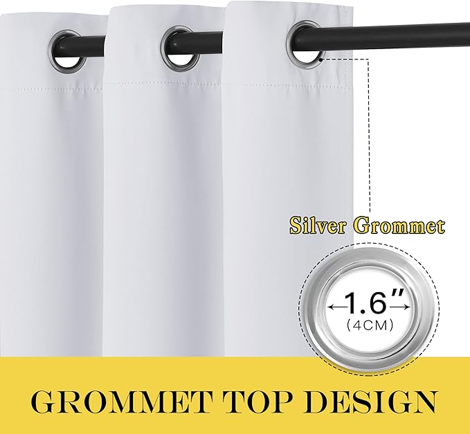 NICETOWN Patio Door Curtain 132 inches Long, Grommet Room Divider Sliding Doo...