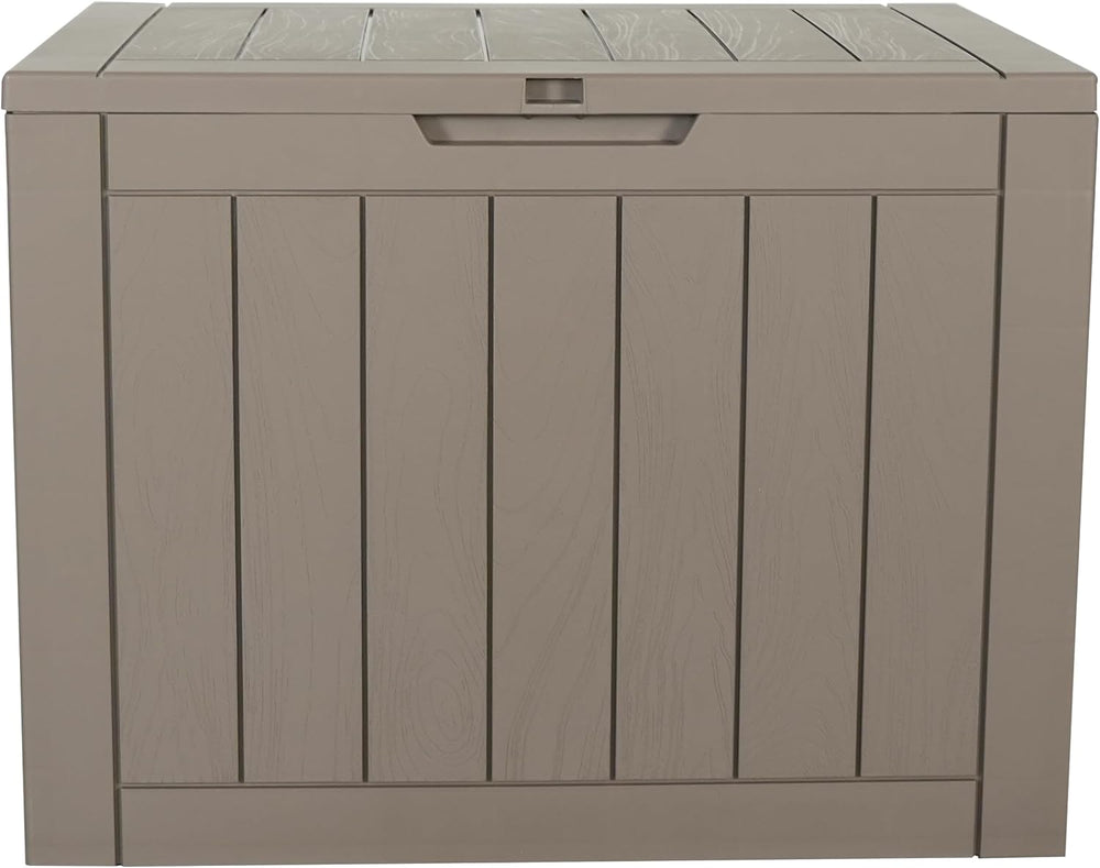 BTEXPERT Indoor Outdoor Storage Box, 30 Gallon Resin Deck Container for Packa...
