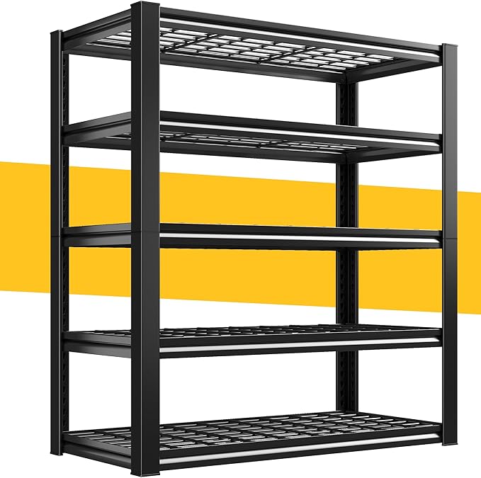 REIBII Garage Shelving 3200LBS, 5-Tier Storage Shelves, Adjustable Industrial...
