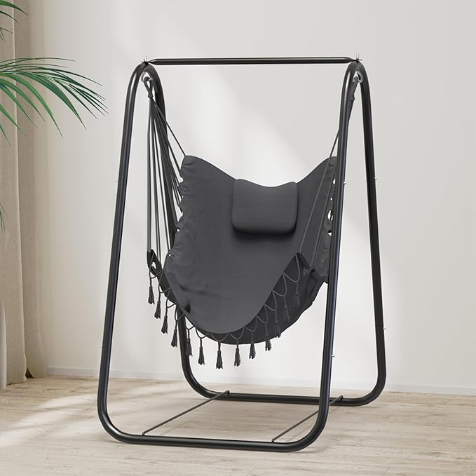 G TALECO GEAR Hammock Chair with Stand,Heavy-Duty and Rustproof Hanging Chair...