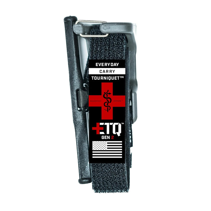 Snakestaff Systems Tourniquet - ETQ Gen 2 Made in The USA | EDC Gear for Trauma Kits, Tourniquet Kits, and Medical Emergency Bags, Gray, Regular (1")