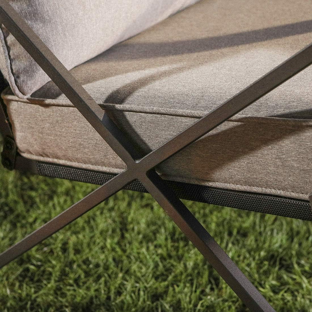 COSIEST 3 Piece Bistro Set Patio Rocking Chairs Outdoor Furniture w Warm Gray...