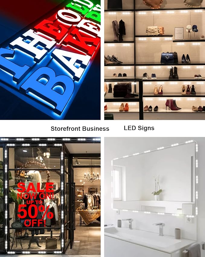 LED Storefront Lights for Business Waterproof Decorative Light for Advertisin...