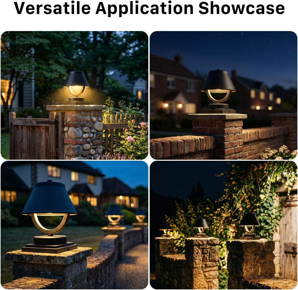 GOODSMANN Low Voltage Outdoor Post Cap Lights 3W LED 189 Lumen 3000K 8PK