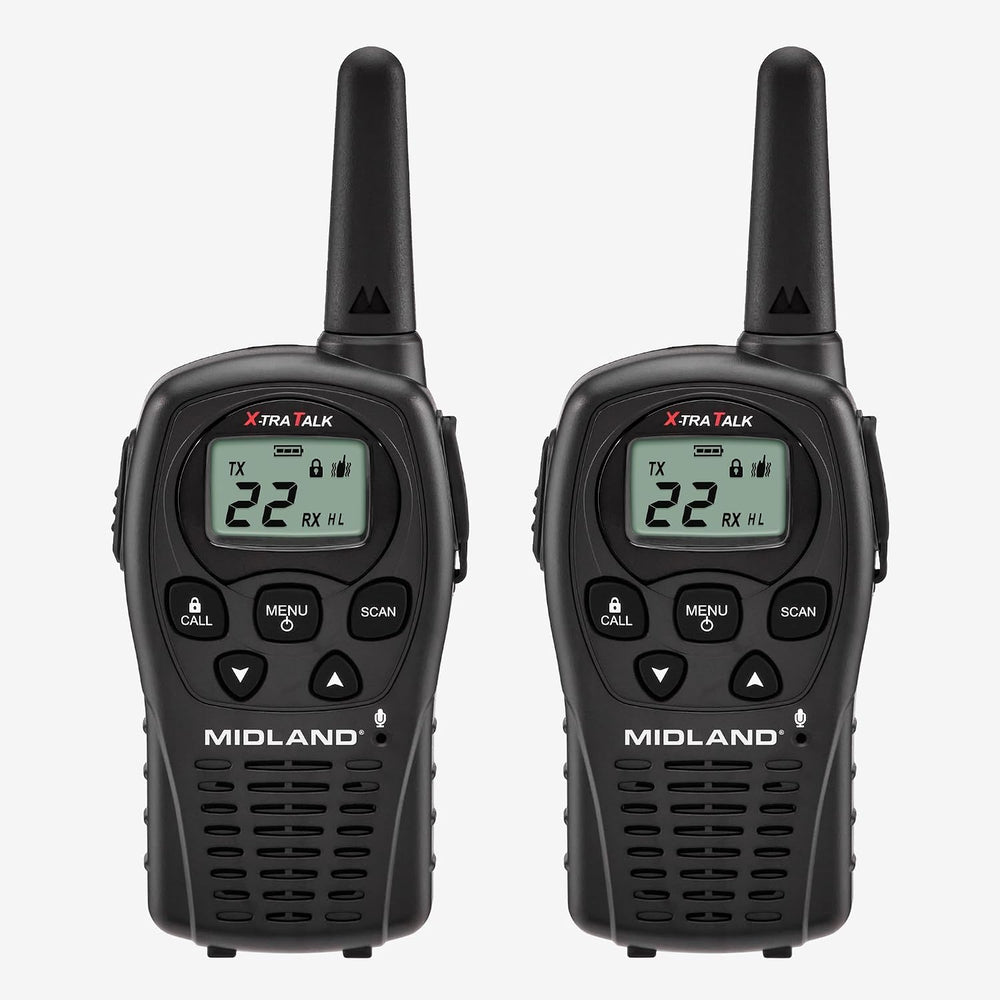 Midland - LXT500VP3, 22 Channel FRS Walkie Talkies with Channel Scan