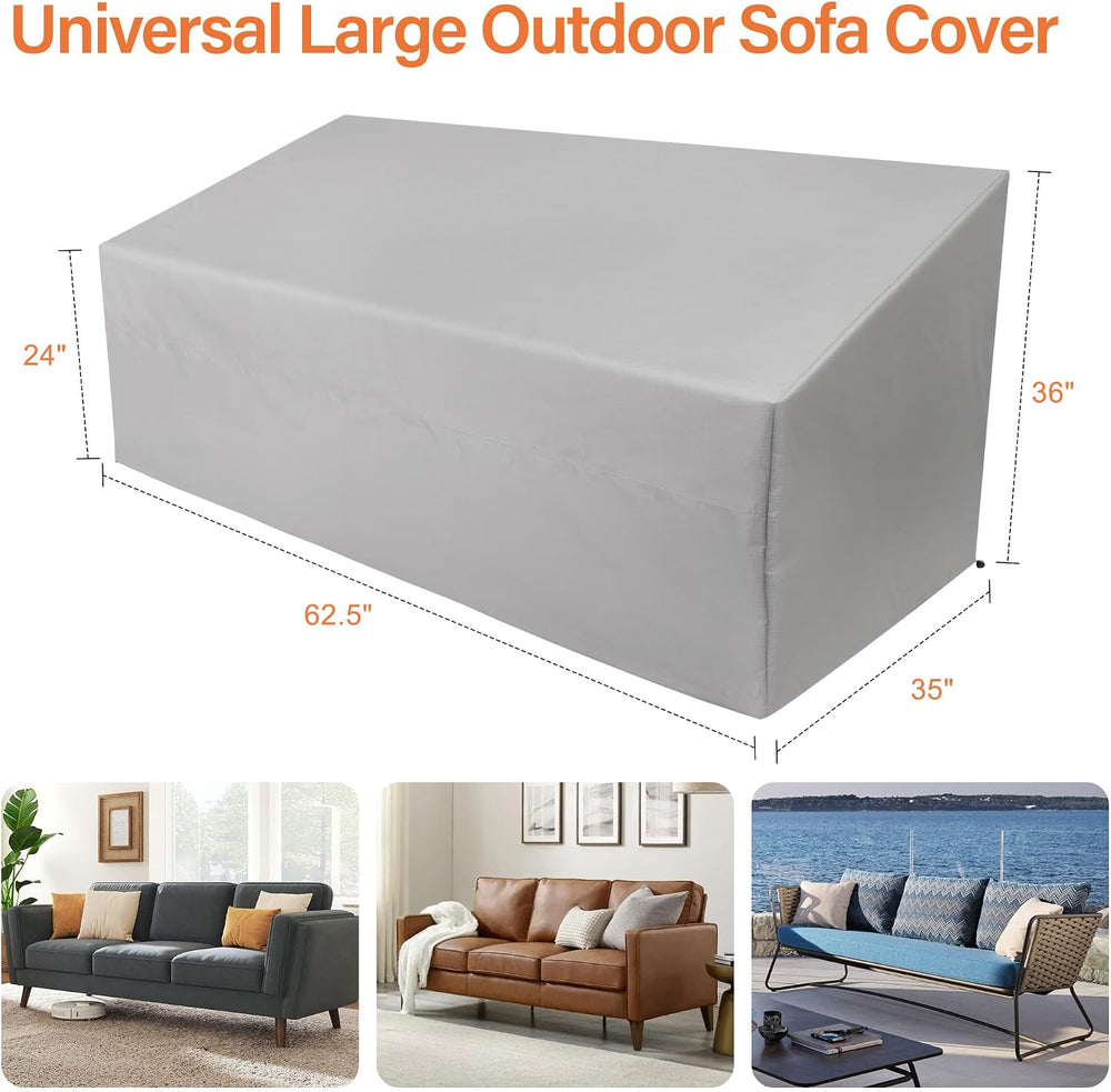 Patio Sofa Cover Waterproof, Heavy Duty 2 Seater Outdoor Bench Loveseat Cover...