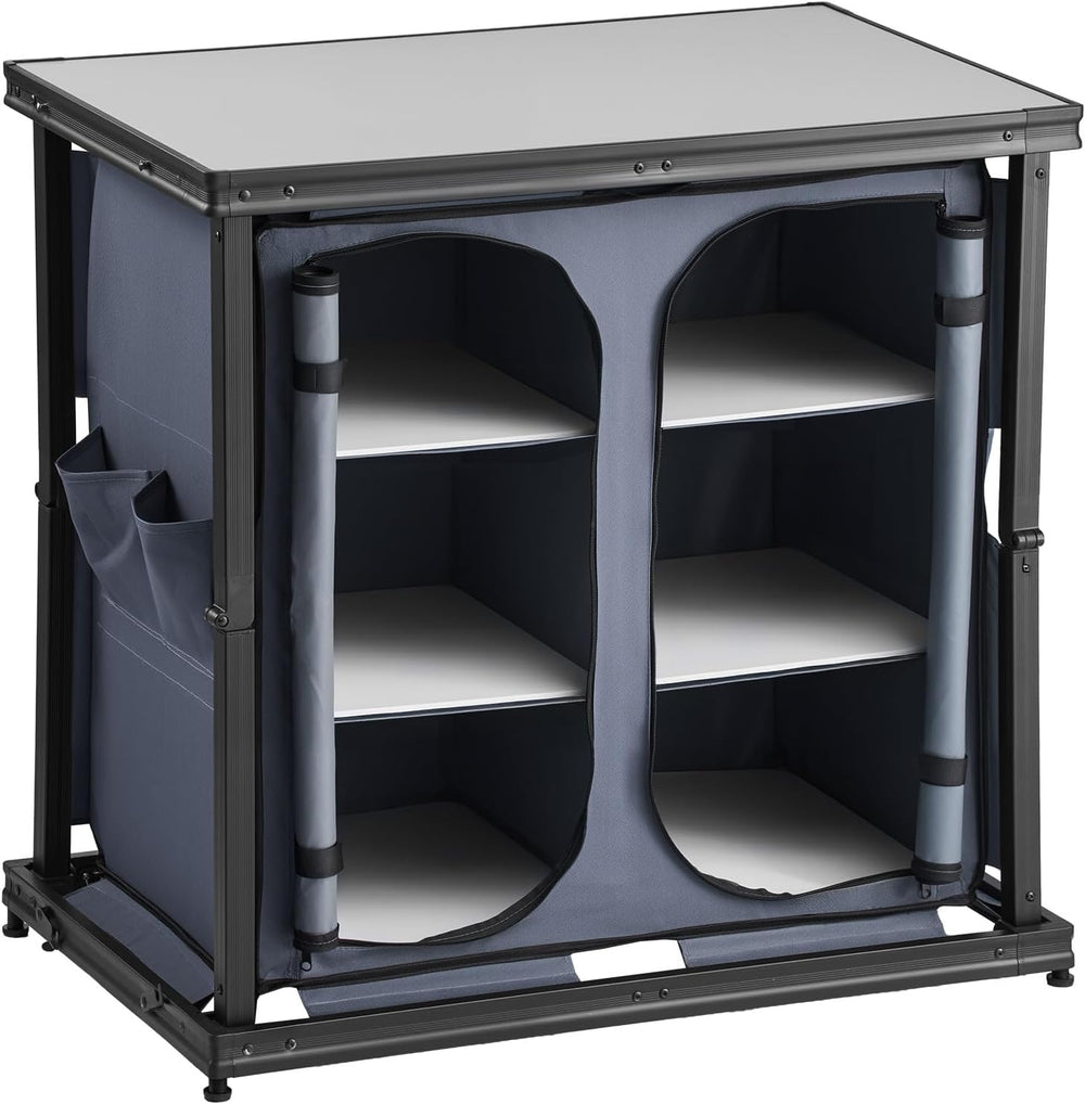 VEVOR Folding Camping Storage Cabinet, Outdoor Portable Lightweight Table