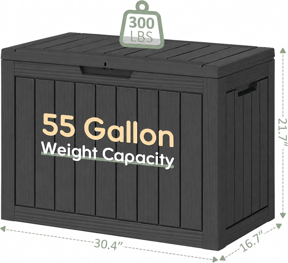 55 Gallon Package Delivery Box for Outside, Waterproof Storage Box with Locka...