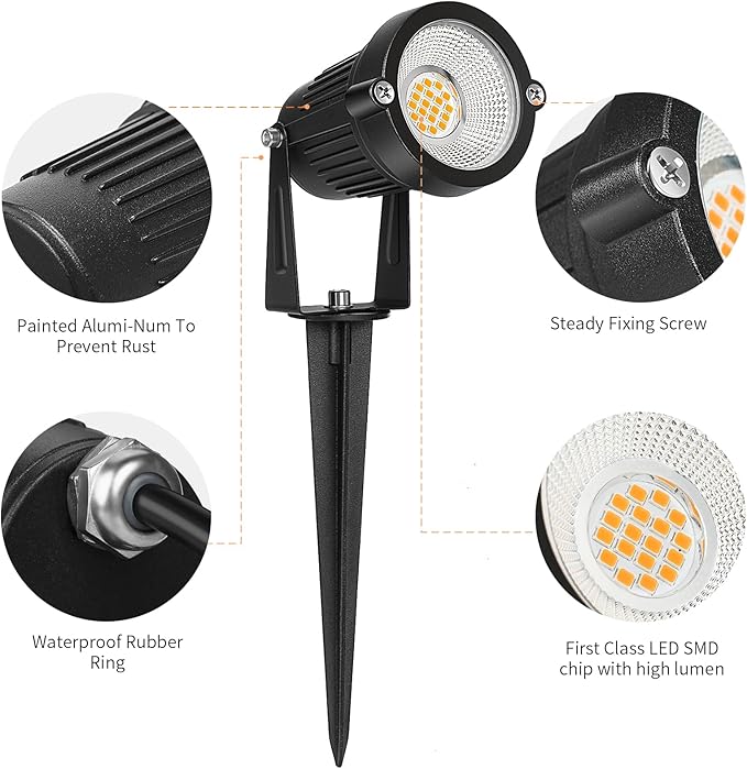 Low Voltage Landscape Lights Outdoor: 7W 700LM LED Landscape Lighting with Co...
