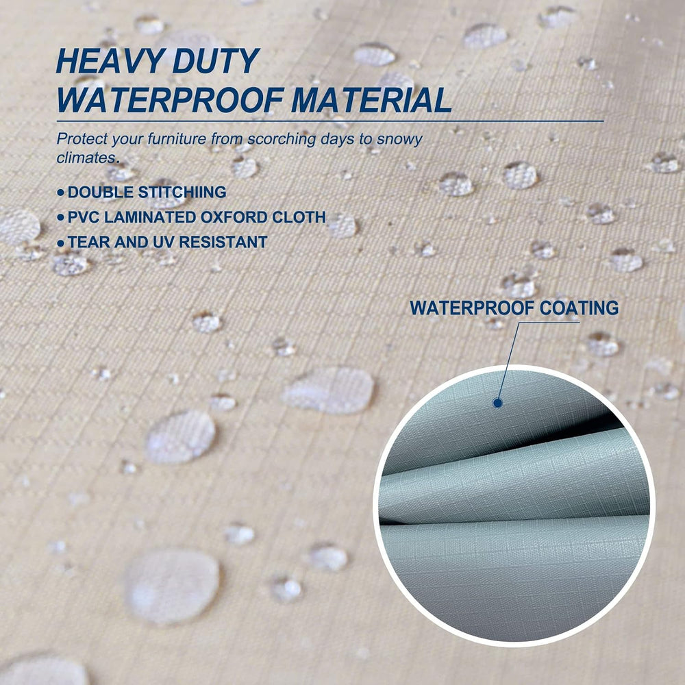 HAMLER Patio Sofa Cover - Heavy Duty Waterproof, 2-Seater Outdoor Couch Cover...