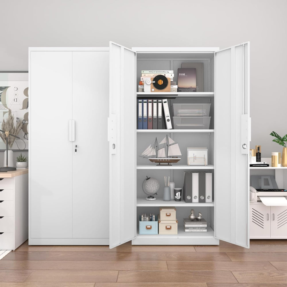 71" Garage Storage Cabinet, White