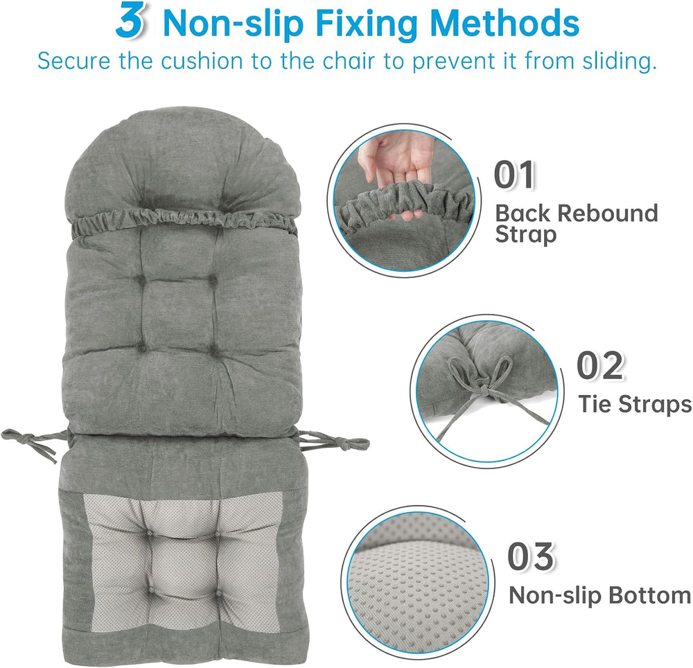 Rocking Chair Cushion 44x19x4 Non-Slip Indoor Adirondack Chair pad