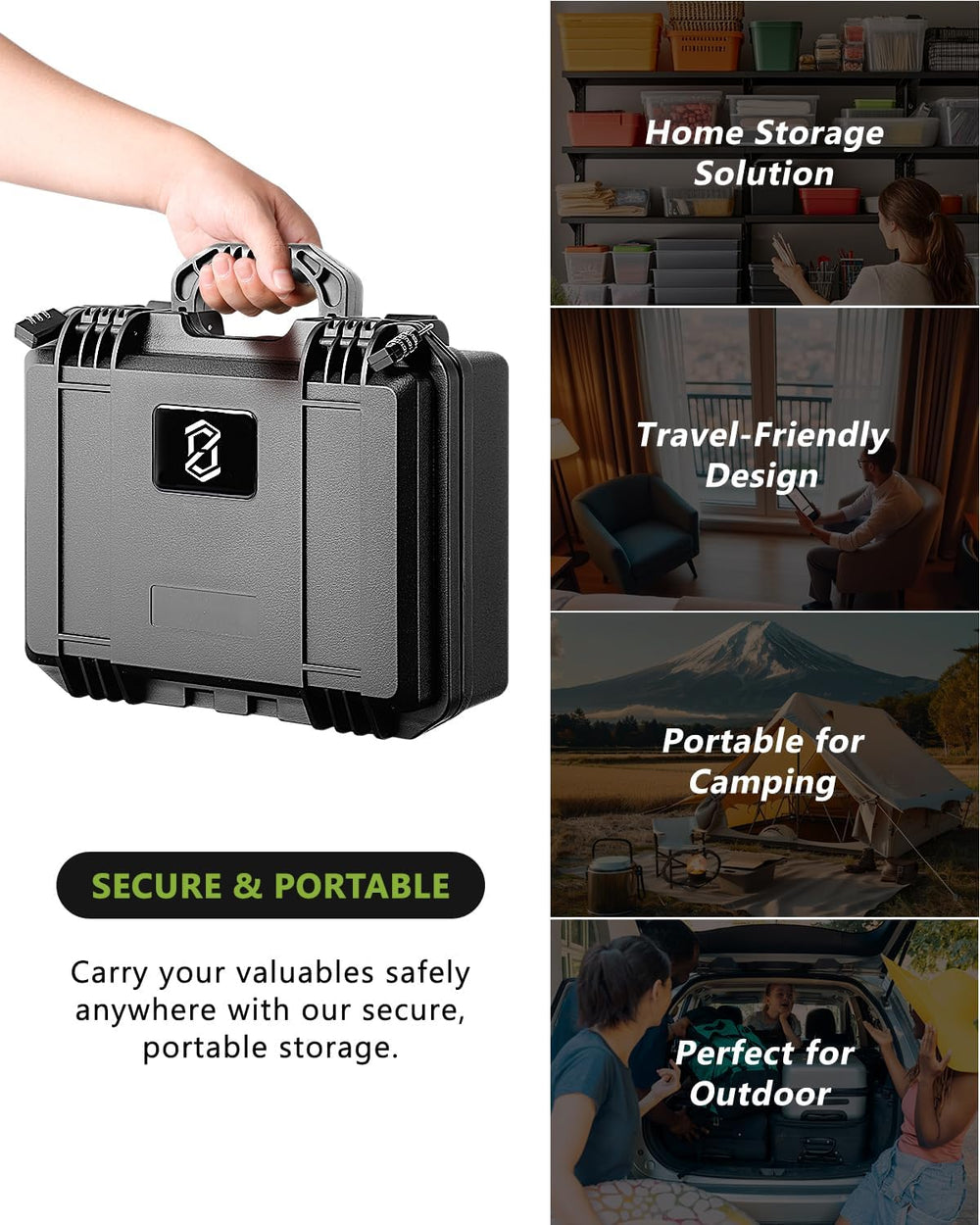 Smell Proof Container, Crushproof Stash Storage Case with Accessories