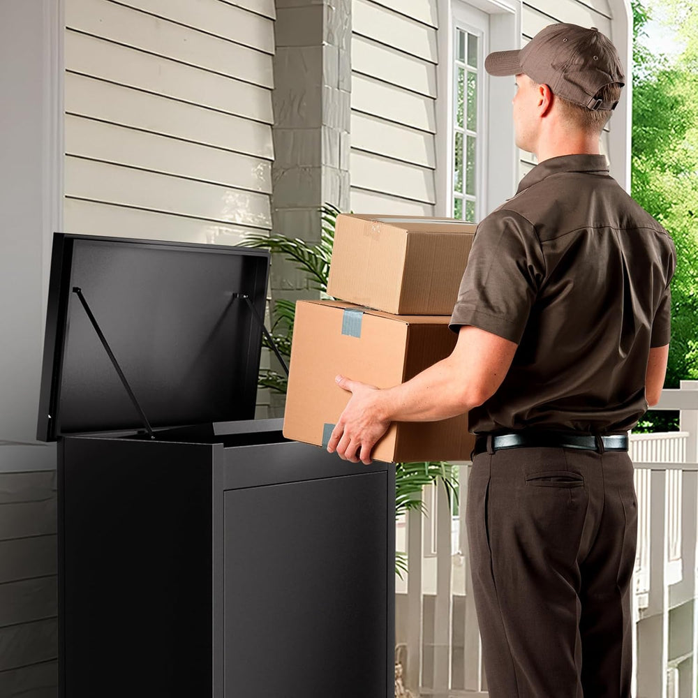 Package Delivery Boxes for Outside, Extra Large Parcel Drop Boxes with Secure...