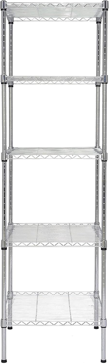 Finnhomy Heavy Duty 5 Tier Wire Shelving Unit, 18x18x59-inches 5 Shelves Stor...