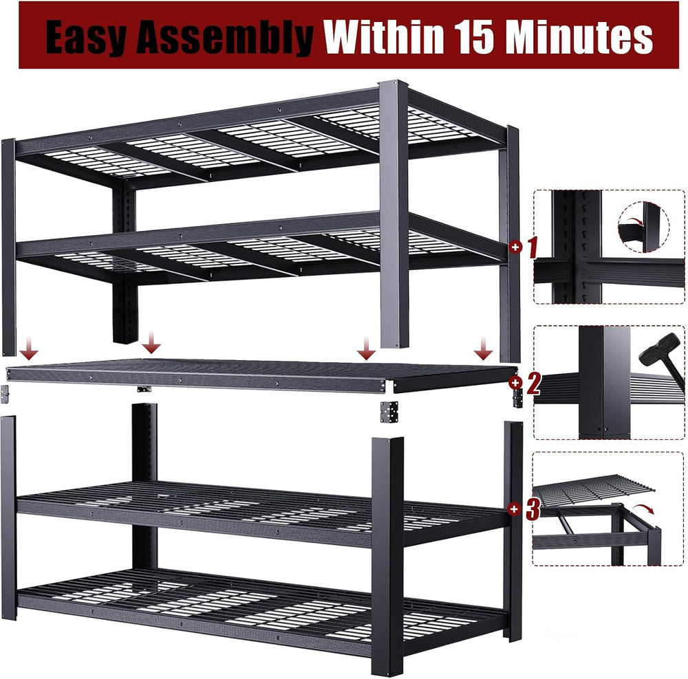 Heavy Duty Garage Shelving,5-Tier Storage Shelves(84" Hx24 Dx55 W),3050L...