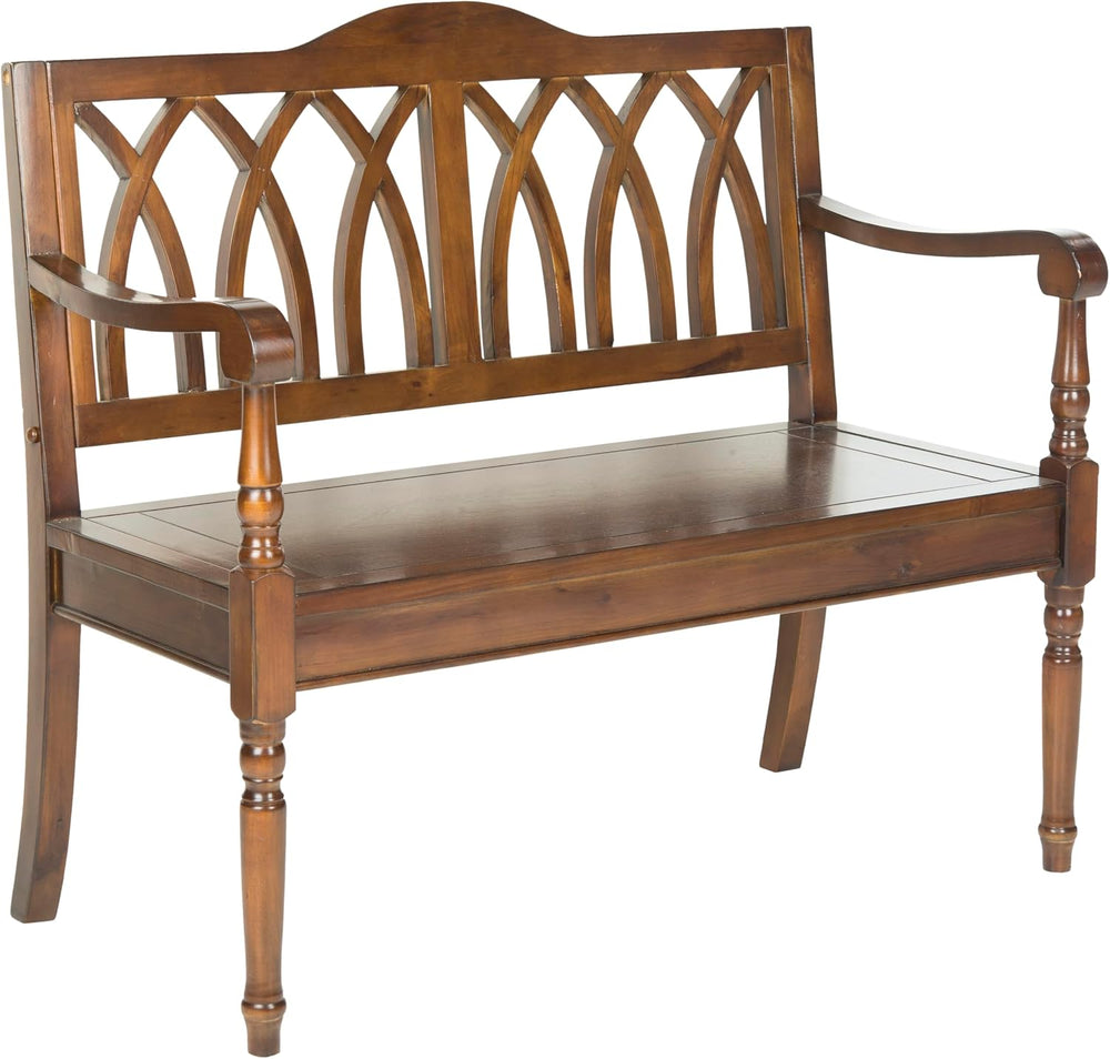 SAFAVIEH Benjamin Wood Bench, 40" Teak AMH6500D