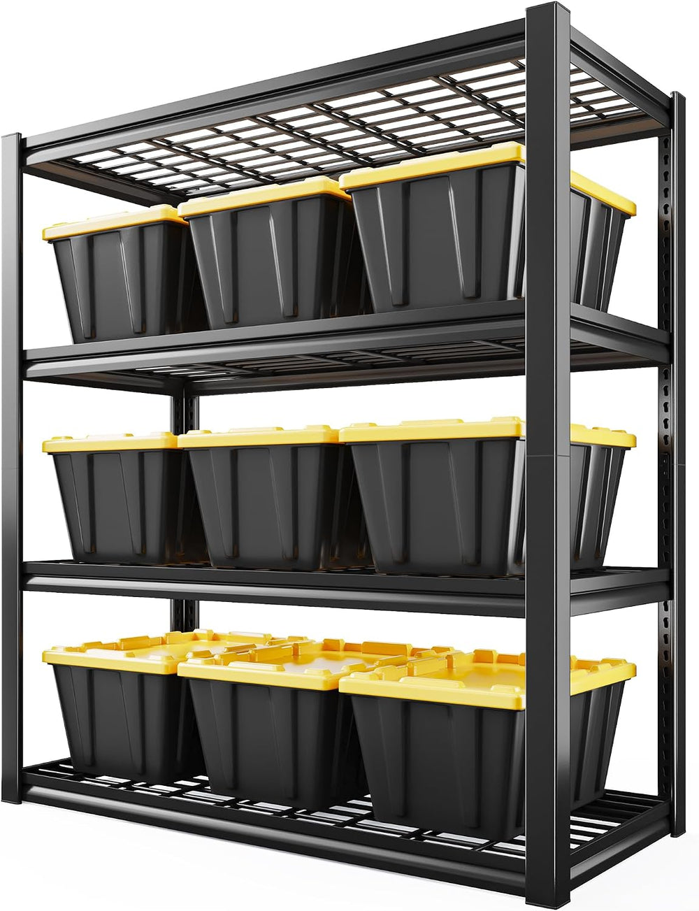 REIBII 40" W Garage Shelving with Double-Layer Frame for Homeowners and DIY