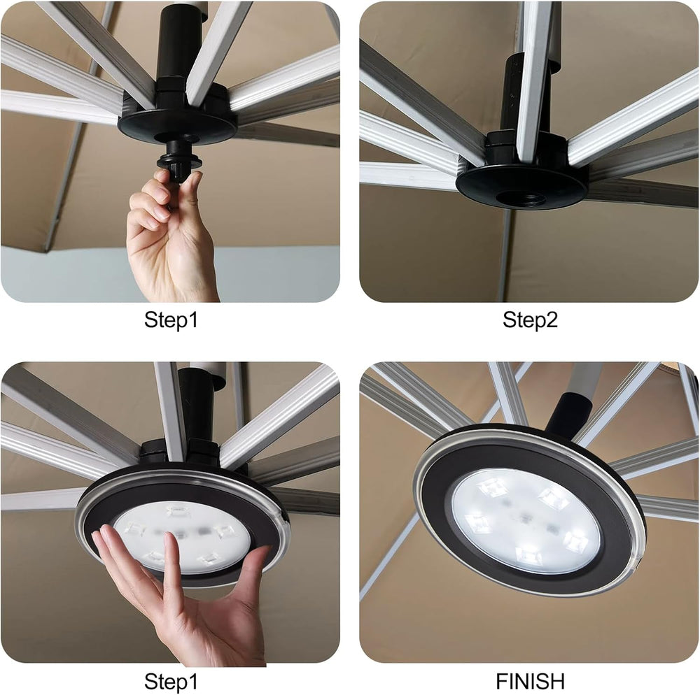 Vitnucrol LED Patio Umbrella Lights with Remote, 4000mAh Rechargeable | Porta...