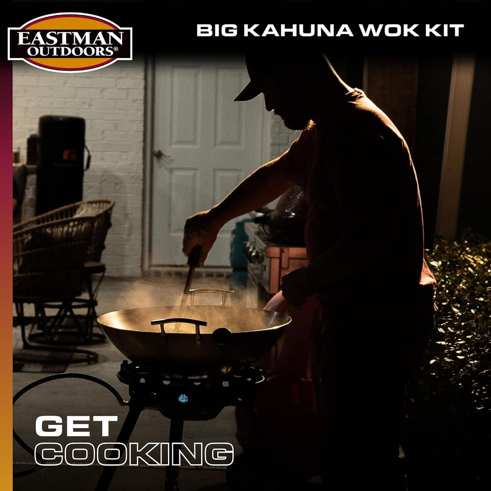 Eastman Outdoors 37212 Outdoor Gourmet 22 Inch Carbon Steel Wok Kit,Black &am...