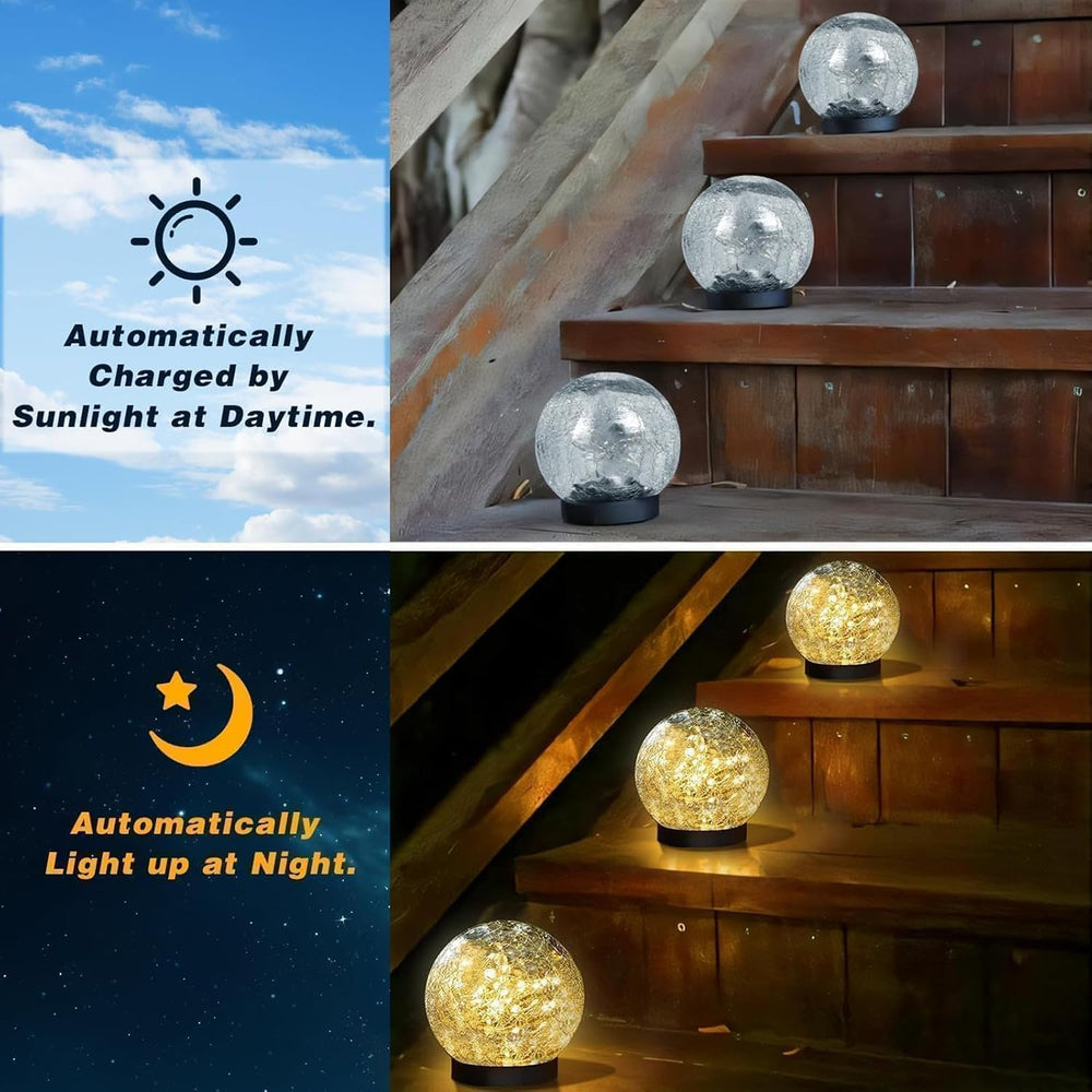 SyouHome 12 Pack 3.9" Solar Garden Lights Outdoor Waterproof, Warm White