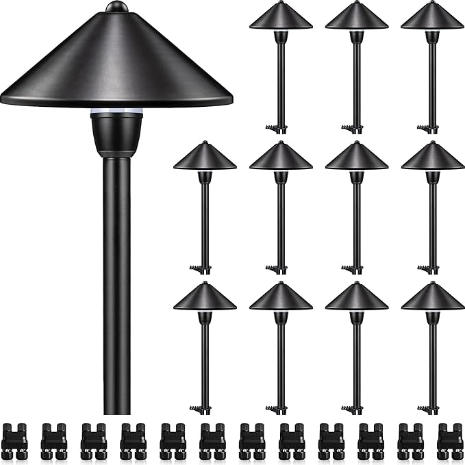 SUNVIE Low Voltage Landscape Lights 3W LED Pathway Lights Low Voltage 3000K L...
