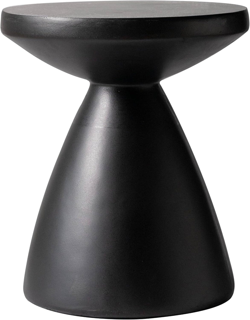 LeisureMod Modern Side Table Lightweight Fiberstone Top 20" Round Accent...