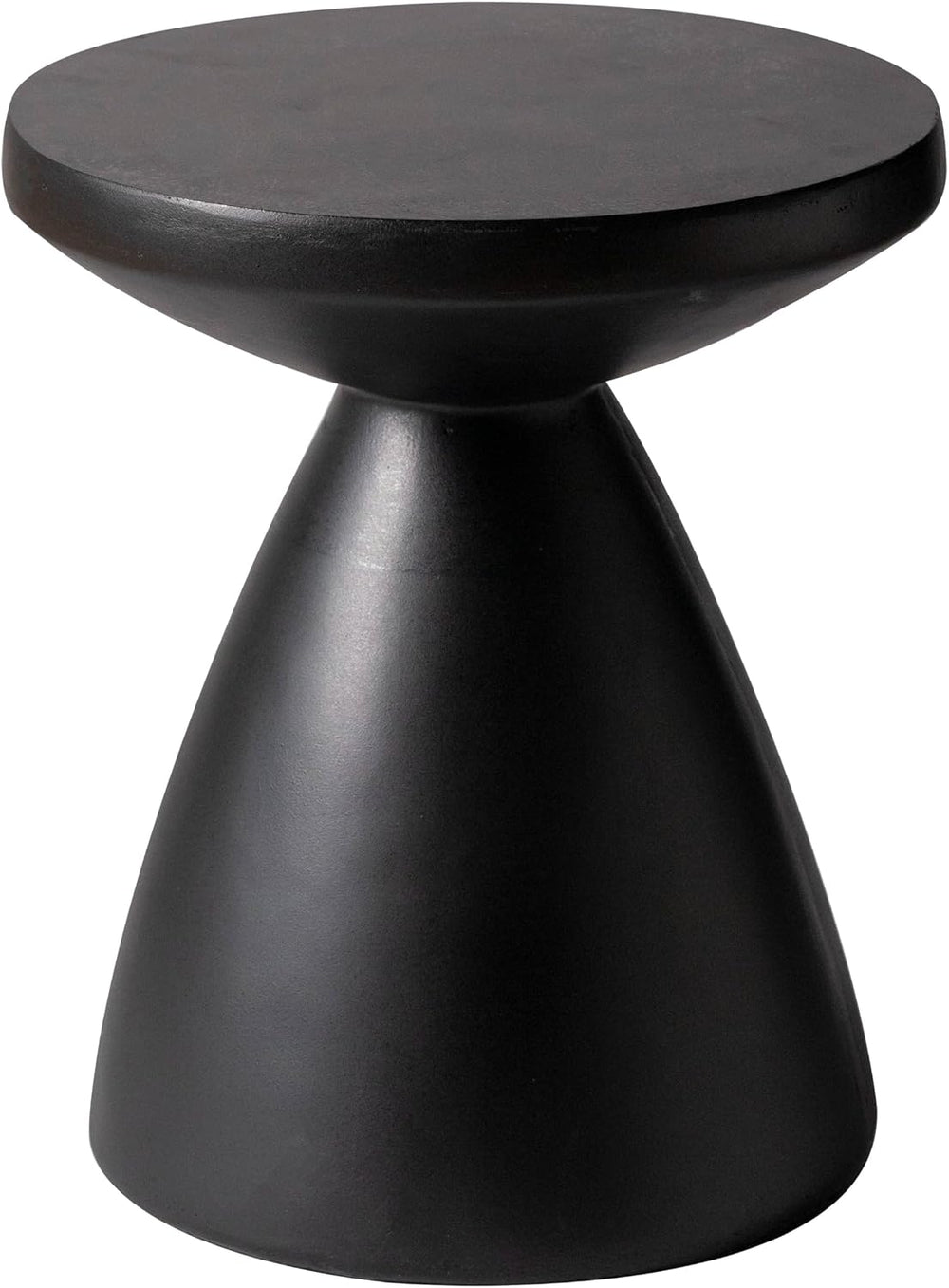 LeisureMod Modern Side Table Lightweight Fiberstone Top 20" Round Accent...