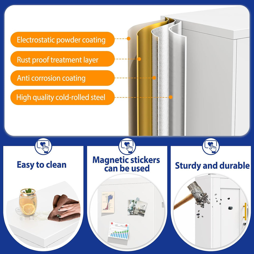GAIOUS Metal Garage Wall Cabinet with Lock, Wall Mounted Steel Tool Cabinet