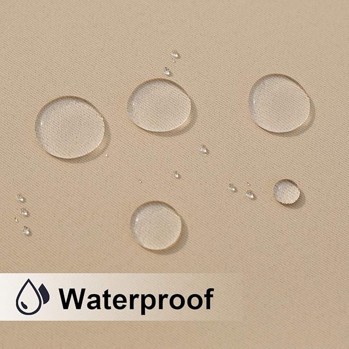 NICETOWN 2 Panels Outdoor Curtains for Patio Waterproof 108" Long, Tripl...