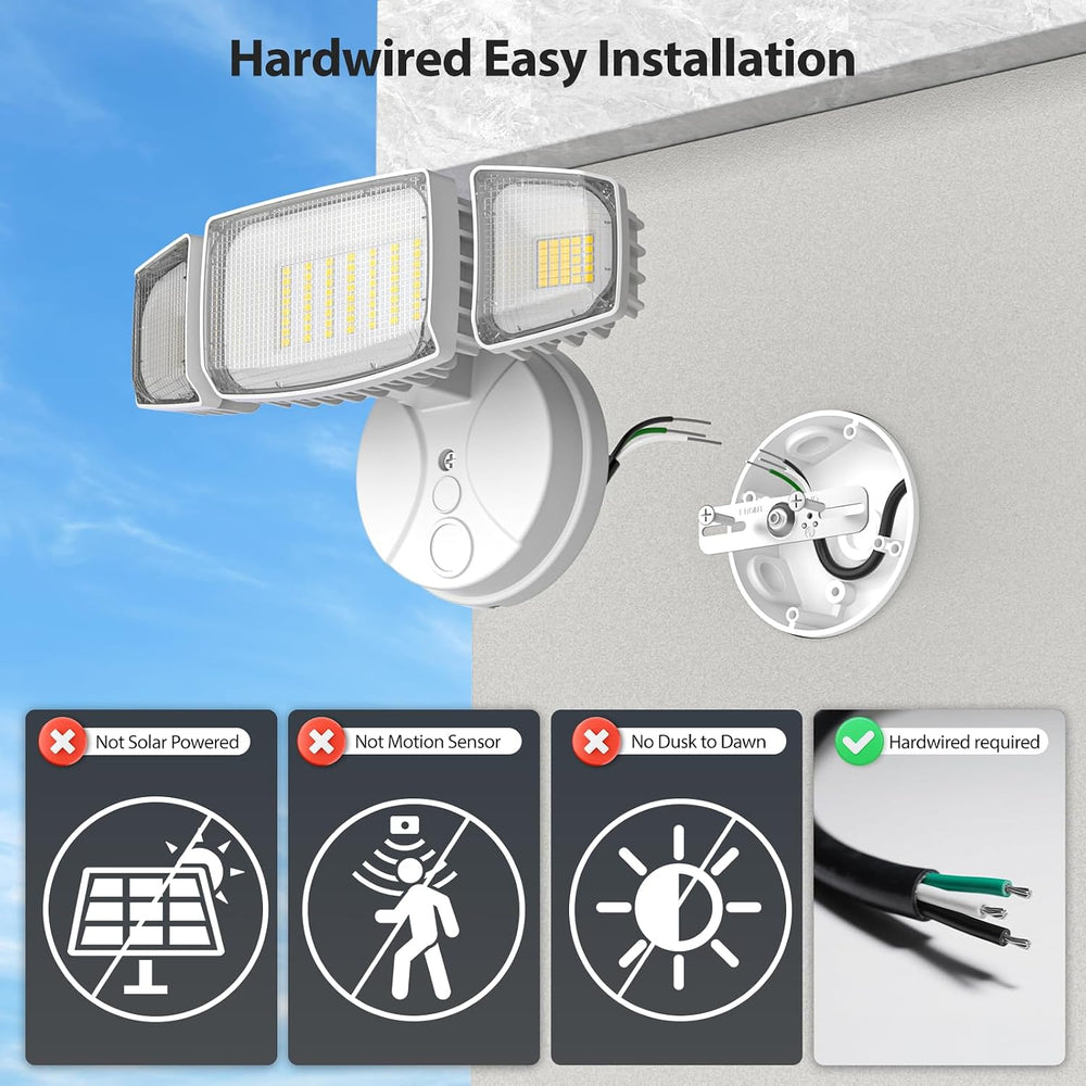 Olafus 80W Flood Lights Outdoor 2 Pack, Switch Controlled LED Security Lights...