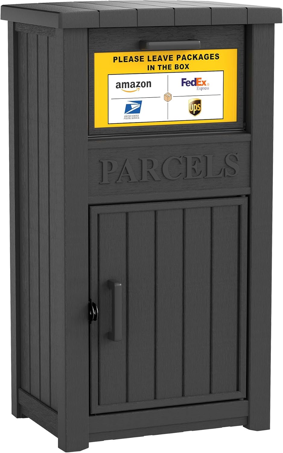 Package Delivery Boxes for Outside, Parcel Drop Box, Black