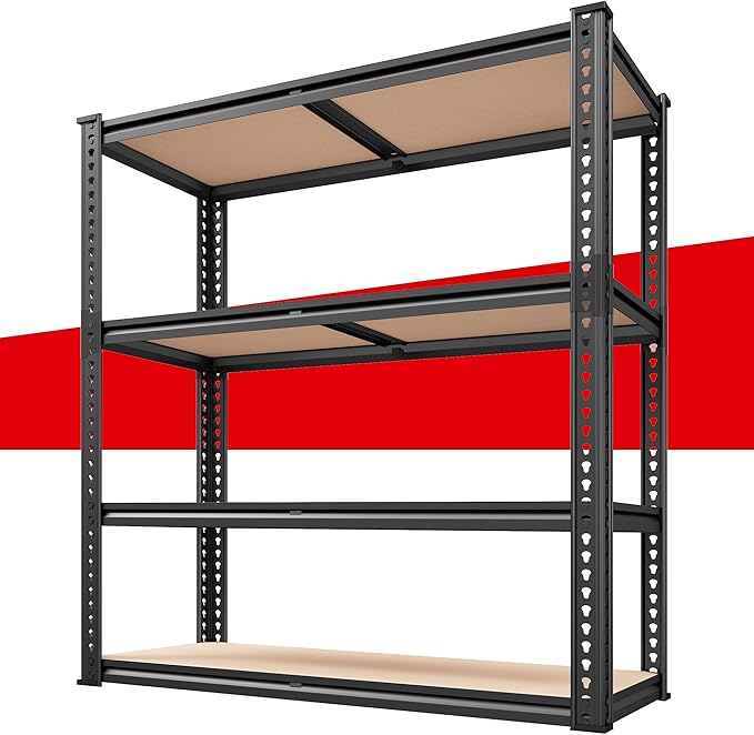 REIBII 40" W Garage Shelving 2000LBS Storage Shelves Adjustable Metal Sh...