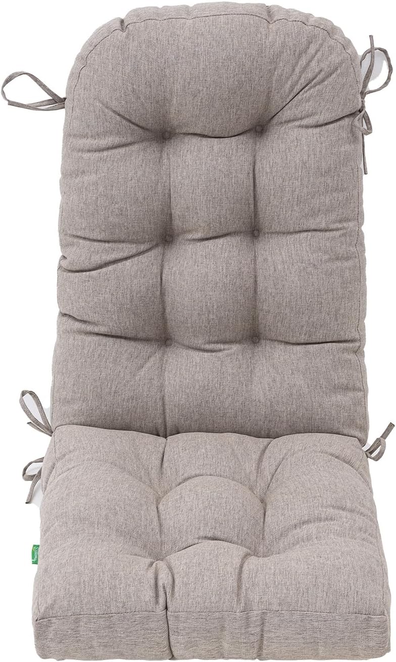 Outdoor Rocking Chair Cushion for Adirondack Chair, High Back Patio Outdoor S...