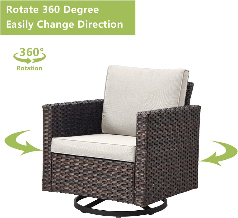 Luxury Outdoor Patio Swivel Rocker Chairs - Wicker Patio Swivel Rocking Chair...