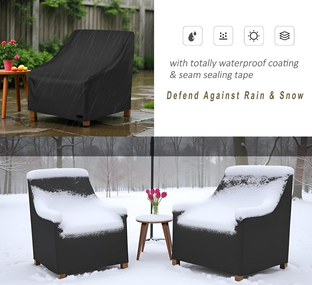 NettyPro Patio Chair Covers for Outdoor Furniture Set 2, 30"W x 33"...