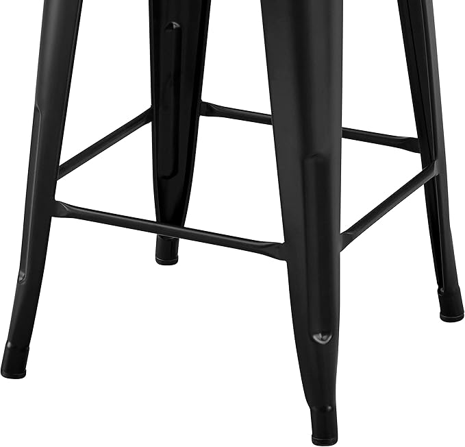 Yaheetech Bar Stools Set of 4, Metal Counter Height Chairs, 30 Inch Industria...