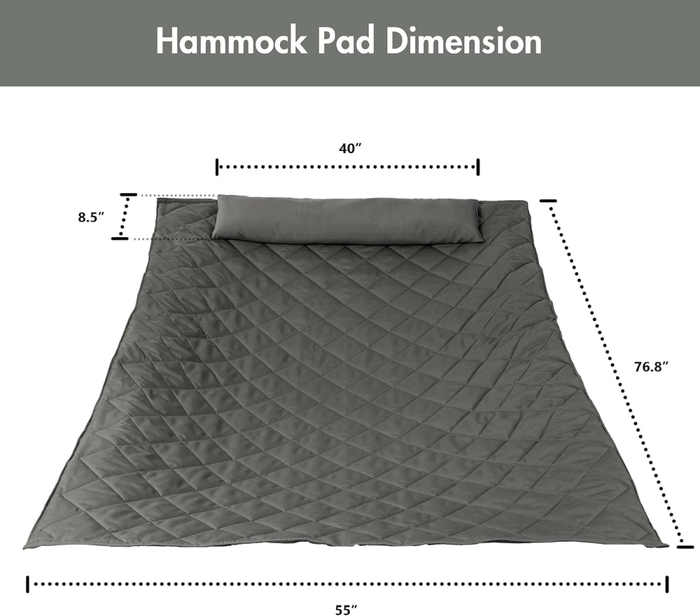 ANOW Portable Hammock Pad with Pillow, Replacement Hammock Pad, Grey | Heavy ...