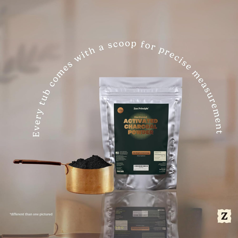 Zen Principle Hardwood Activated Charcoal Powder 100 Percent from USA Trees. ...