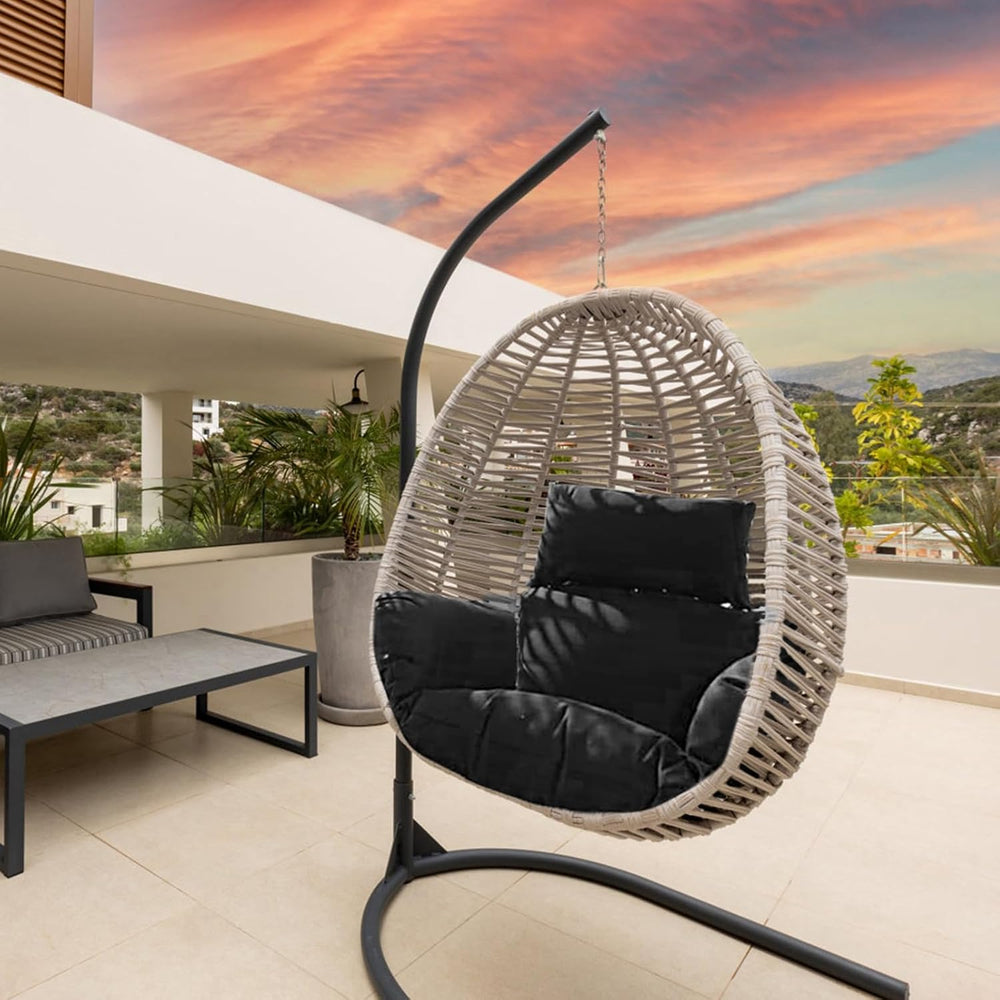 Outdoor Egg Chair Cushion, Soft Hanging Egg Chair Cushion Replacement, Washab...