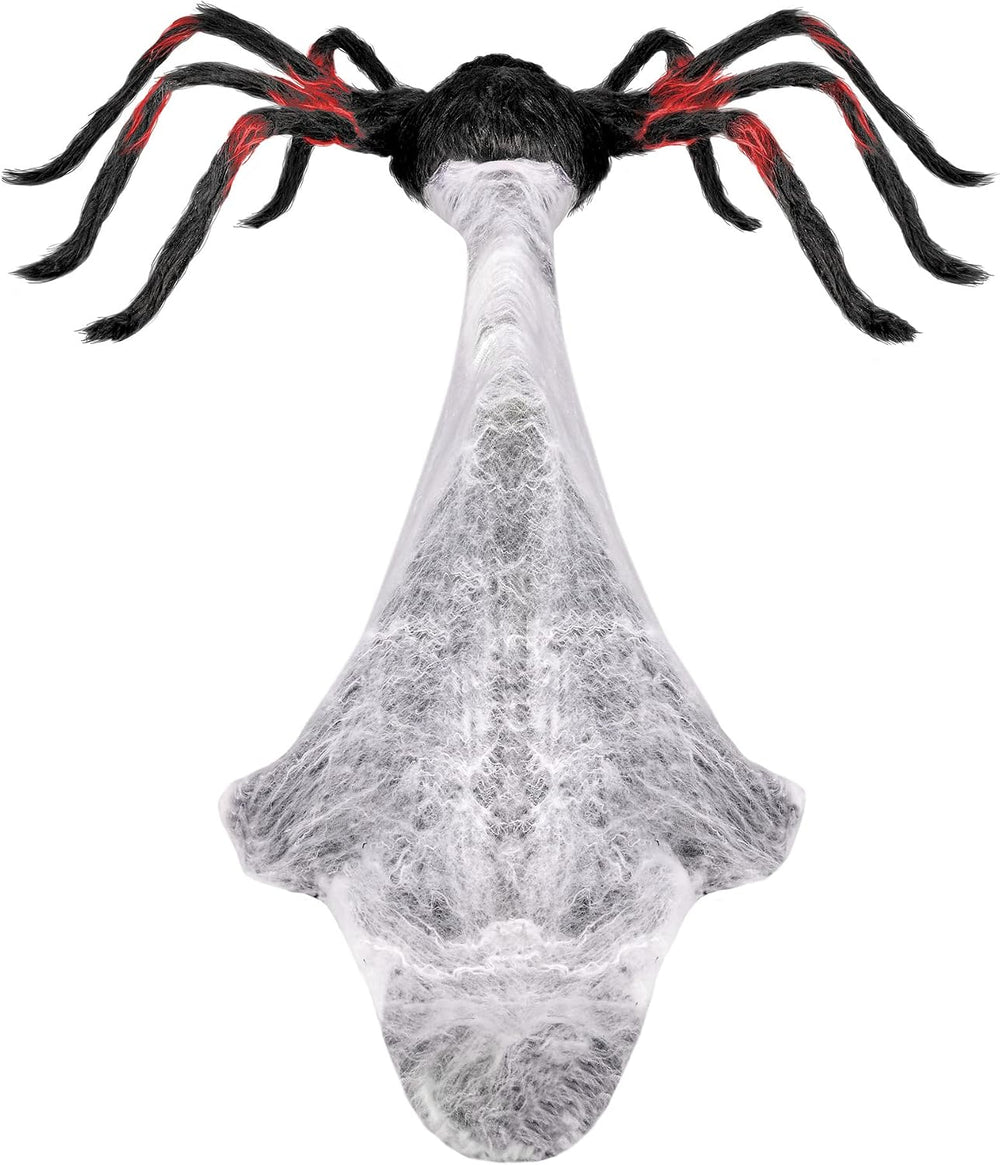 Spirit Halloween 21 Inch LED Red and Black Jumping Spider Animatronic, Multic...