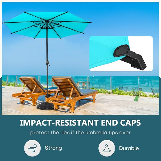 Abba Patio 9FT Lyon Outdoor Patio Umbrella Outdoor Table Umbrella with Push B...