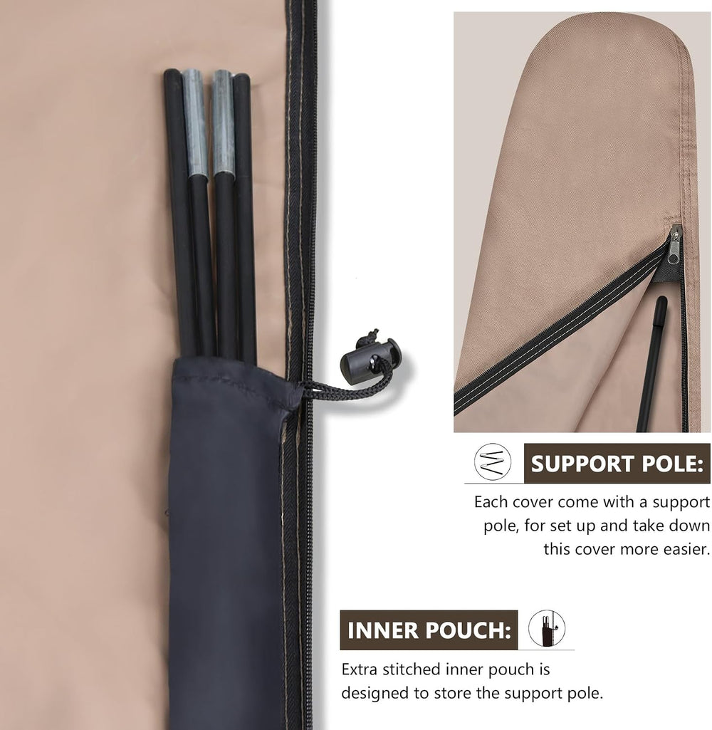 ULTCOVER Waterproof Patio Cantilever Offset Umbrella Cover