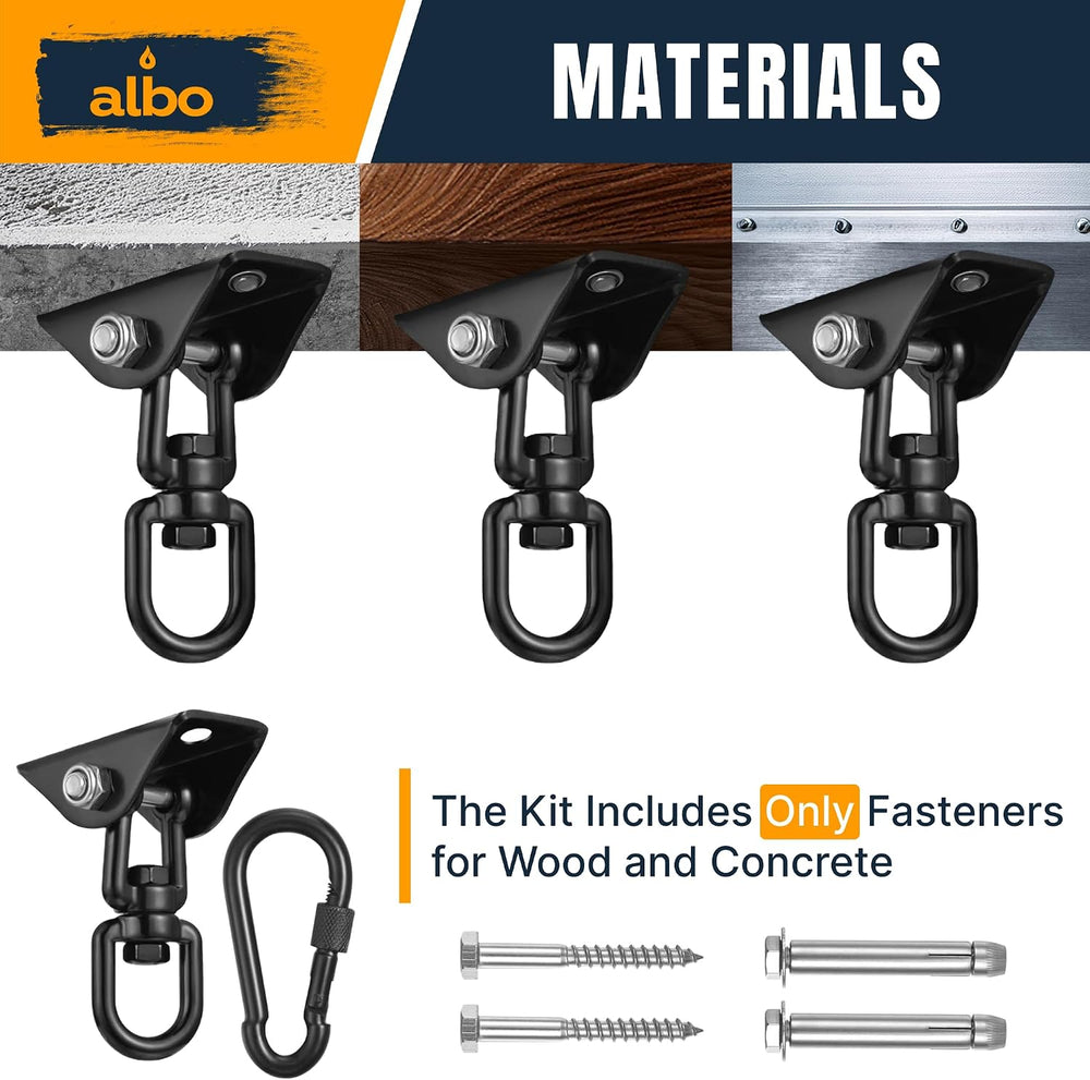 Albo Heavy Duty Swing Hangers 4 Pack, 2650 LBS